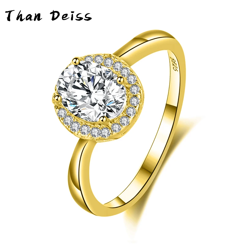 

Hot Models Jewellery Round Four Claw Egg-Shaped Zirconia Diamond Ring Fashion Wedding S925 Sterling Silver