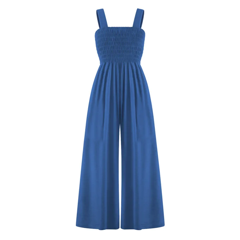 Sleeveless Commuting Jumpsuit 2023 Fashion Sexy Backless Slip Vest Loose Wide Leg Pants Jumpsuit Fall Outfits Women Jump Suits