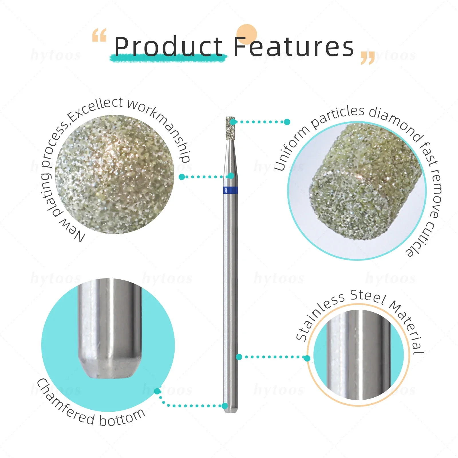 HYTOOS Мини-алмазное Сверло Для Ногтей Профессиональное Безопасное Средство