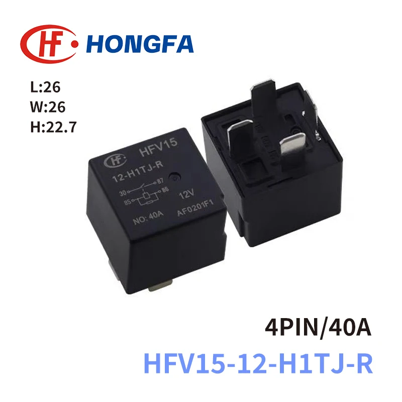 1 шт. реле HONGFA HFV15-12-H1TJ-R 12 В постоянного тока 4 контакта 40 А комплект нормально разомкнутых автомобильных реле 12 В
