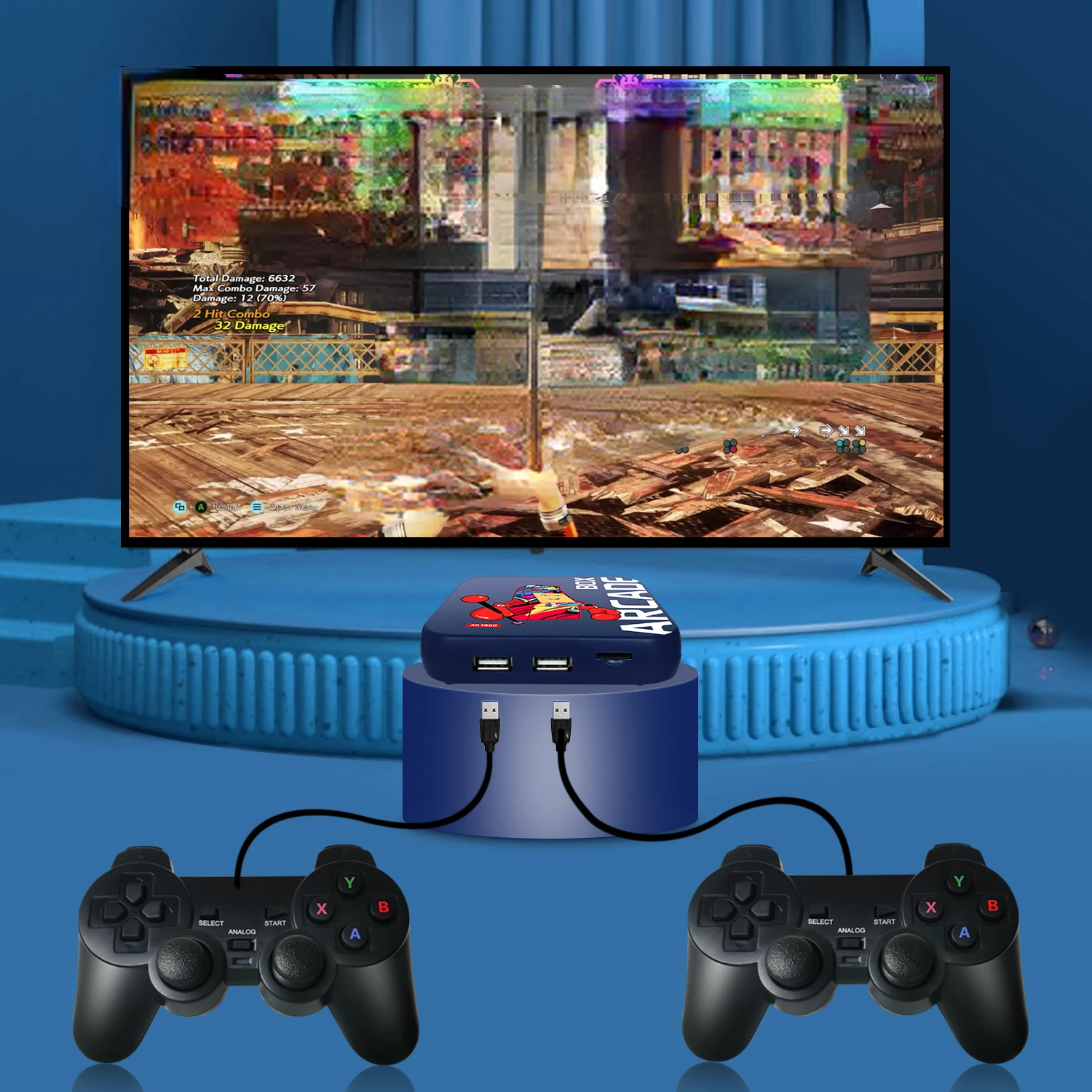 

Emulator Console for NDS/PS1/DC/SEGA With Four Controllers Arcade Box Plug And Play Installed 4K HD Retro Video Games