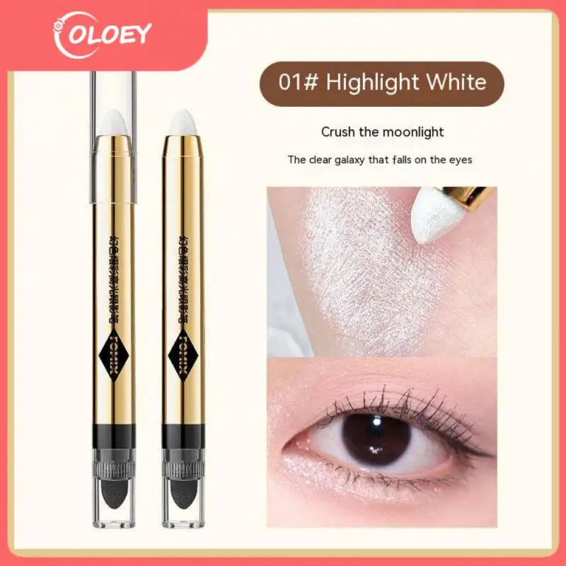 

6color Highlighter Eyeshadow Pen Double Head Makeup Stick Glitter Eye Shadow Face Contour Brighten Bronzer Eyes Makeup Cosmetics