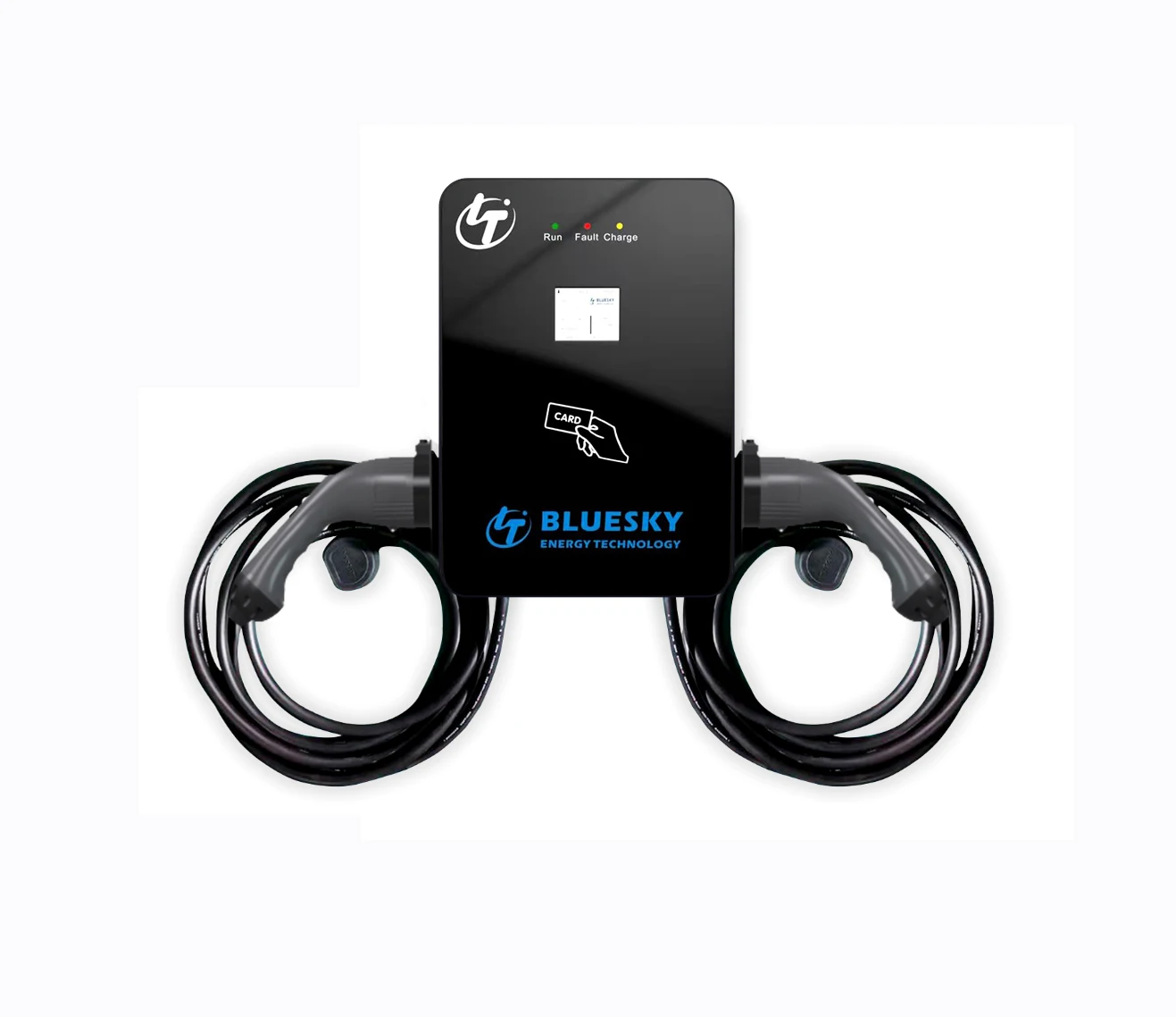 

OEM Dual guns 7KW AC EV Charger Type 1 or Type 2 wall-mounted charger Commercial use with 4G