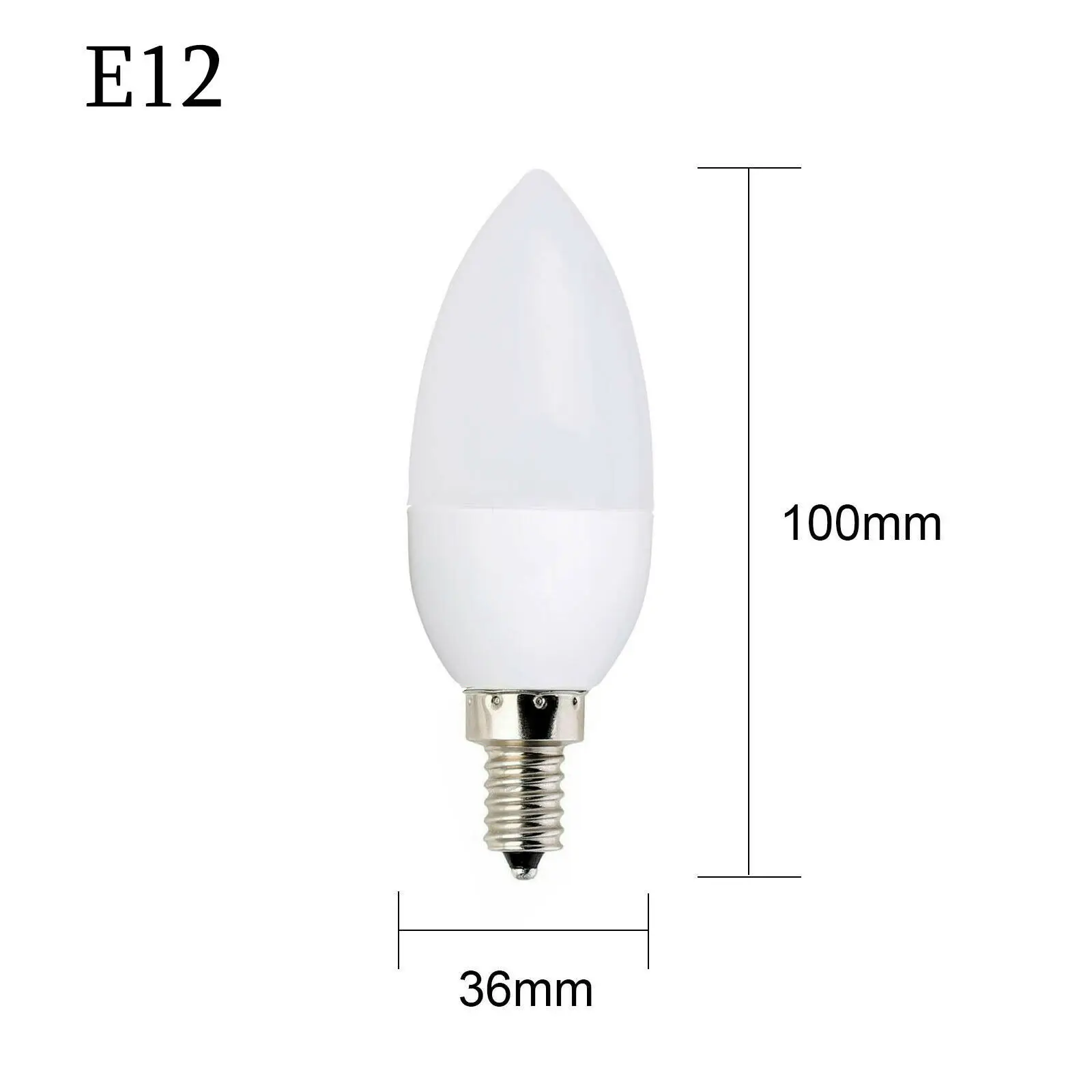 

Светодиодные лампы-свечи Aoyuansea 5 шт., теплый свет, 3Вт, E27, E12, E14, B22, B15