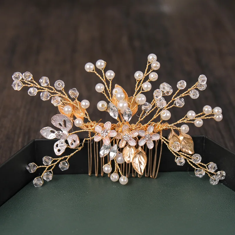 Свадебная тиара с искусственным жемчугом