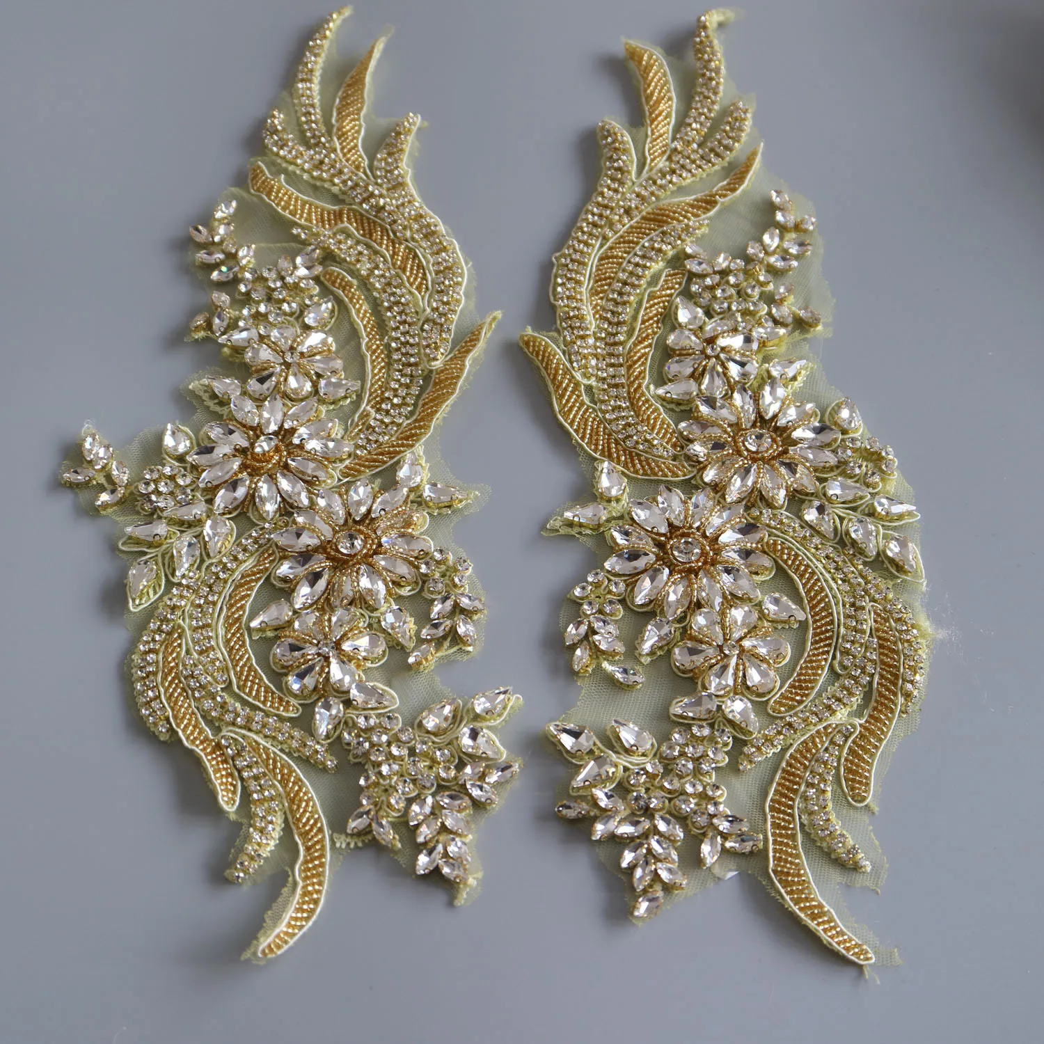 Роскошные стеклянные стразы аппликации для одежды сделай сам бусины ручной