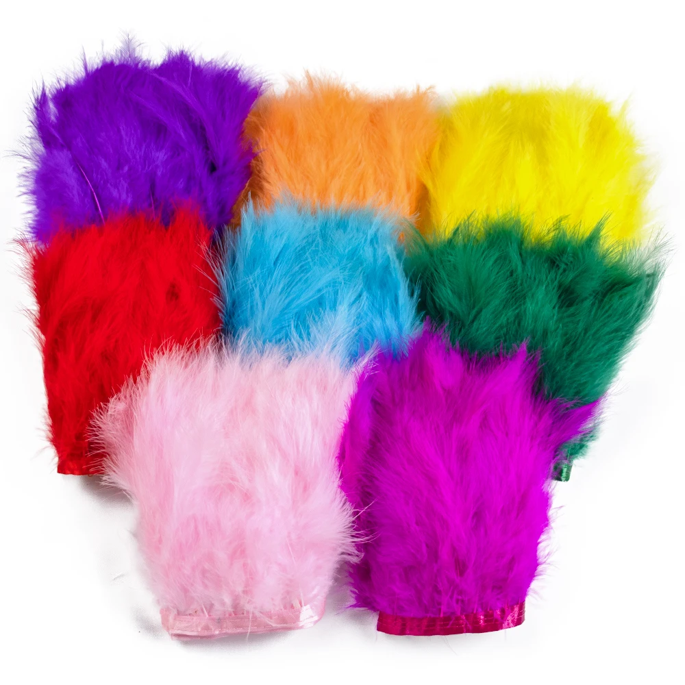 Разноцветная бахрома с турецкими перьями пушистая лента отделкой марабу 10-15 см