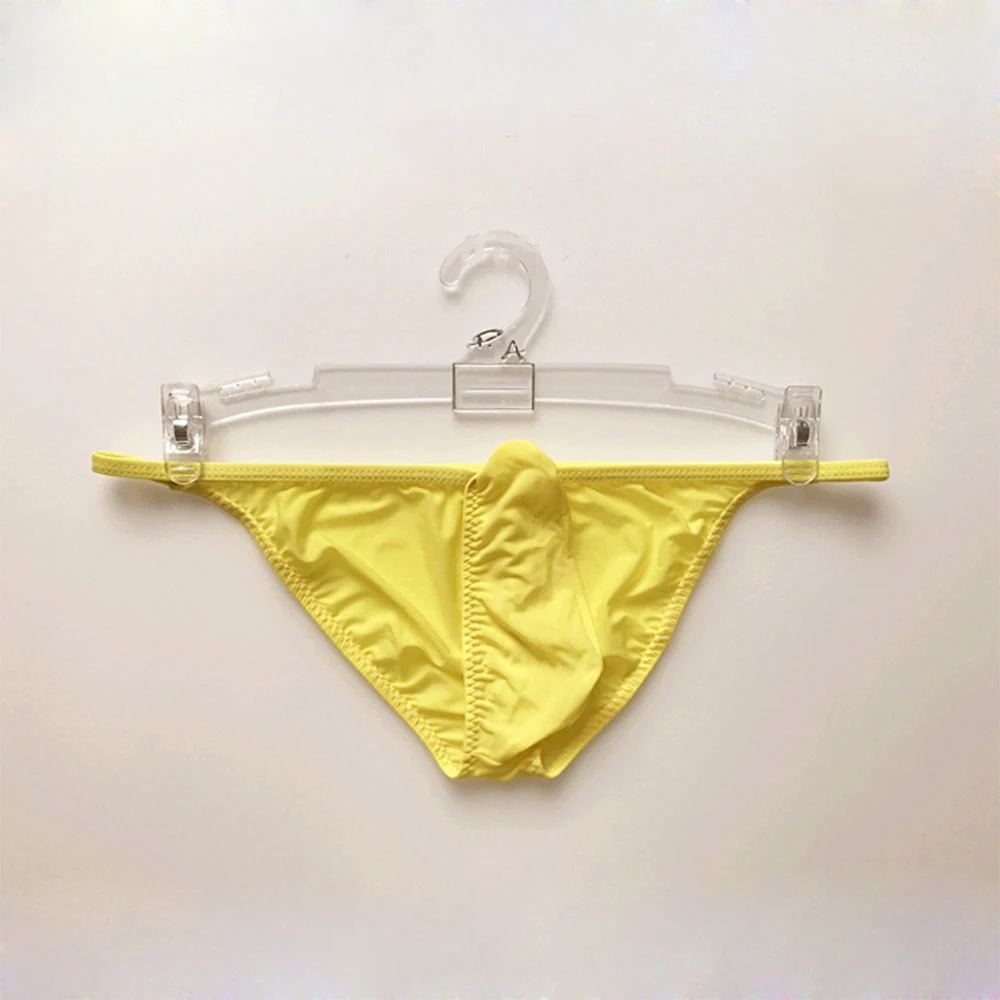 

Upturned Pouch Underwear Men Sheer Ultra-thin Bikini Thongs Man Ice Silk Thong Underwear Breathable Panties Lingerie Briefs
