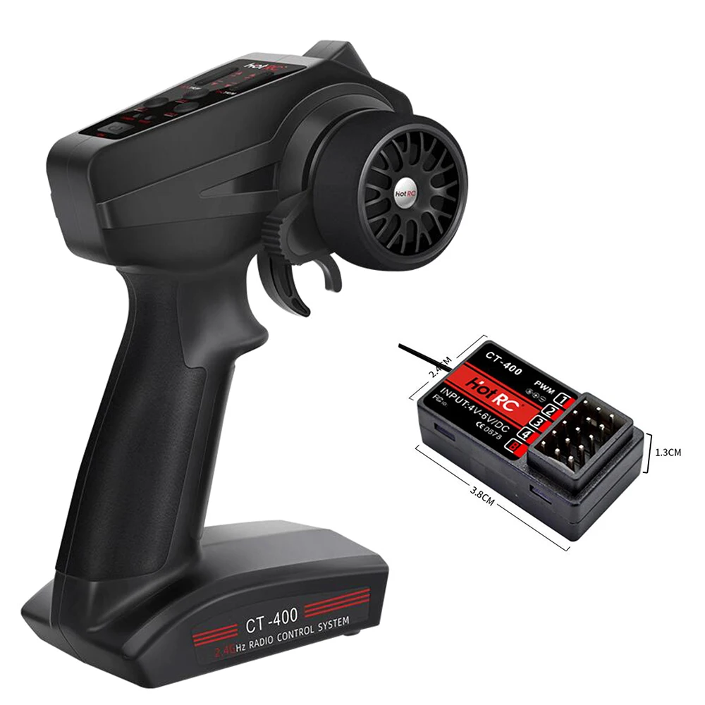 

4-канальный пульт дистанционного управления 2,4g пистолетного типа для RBR/C Радиоуправляемый автомобиль корабль Танк модель SCX10 AXI03007 TRX4