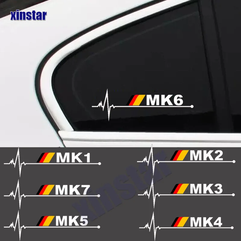 

Наклейки на автомобильные окна для Volkswagen MK1, MK2, MK3, MK4, MK5, MK6, MK7, MK8, Golf6, Golf7, Golf5, 2 шт.