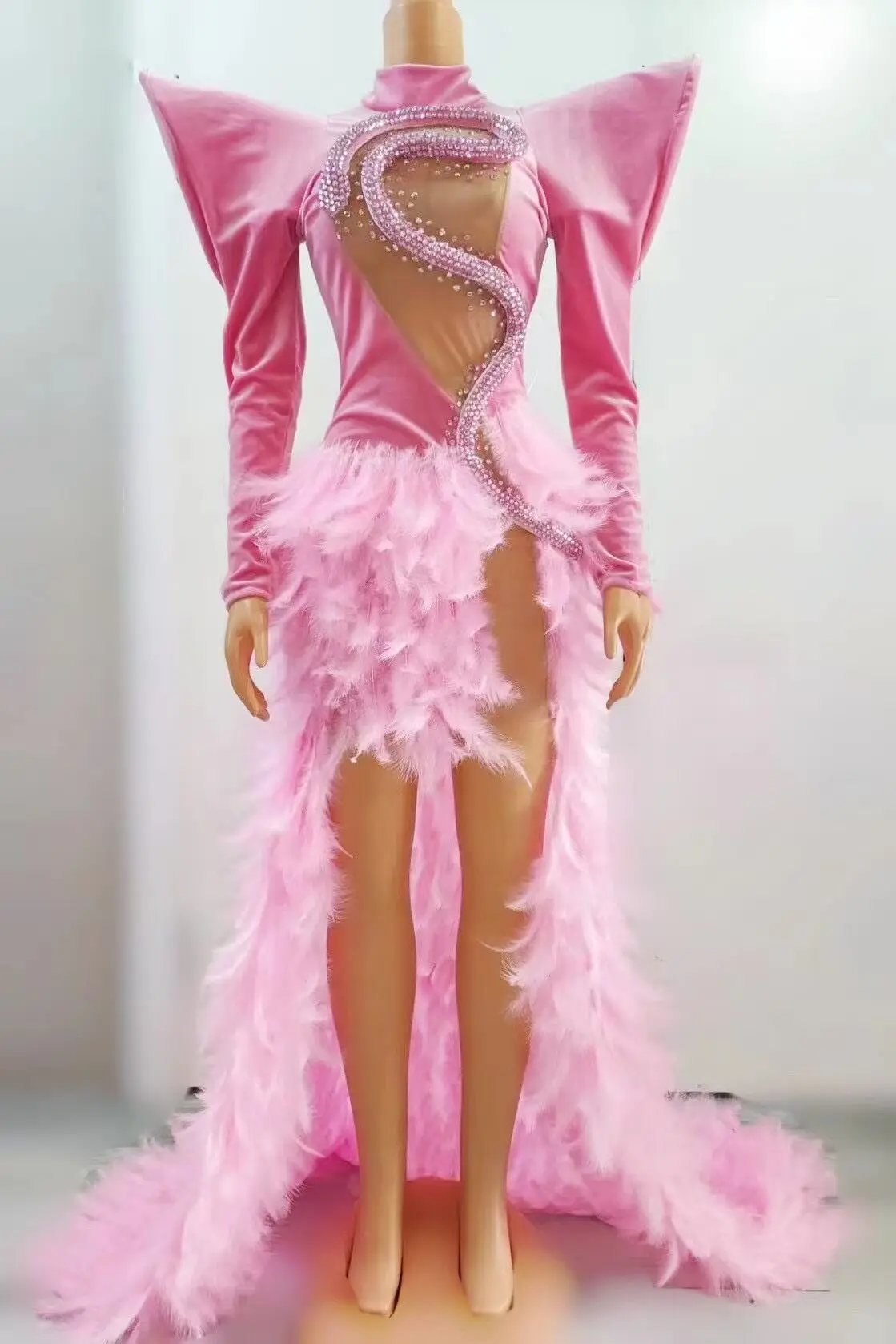 Черное бархатное длинное платье стразы с перьями для поезда вечерний костюм для празднования дня рождения Прозрачный Женский танцевальный костюм платье для выпускного вечера YOUDU Черное бархатное длинное платье стразы с перьями для поезда вечерний костюм для празднования дня рождения Прозрачный Женский танцевальный костюм платье для выпускного вечера YOUDU