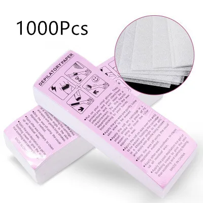 1000 Pcs/Set Depilatory Papers Nonwoven Cloth For Face Neck Arm Leg Body Hair Removal Wax Paper Beauty Tools High Quality