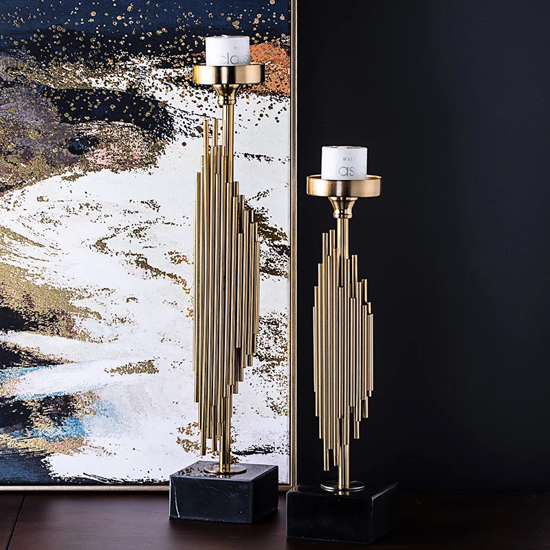 

Creative Iron Candlestick Furnishings Home Luxury European Style Living Room Study Bedroom Decoration Candlestick