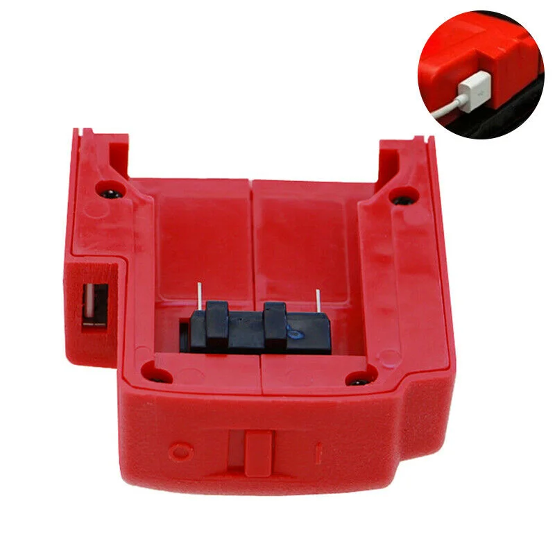 

USB Ports Battery Charger Adapter Converter Portable Accessories for Milwaukee M18 AUG889 49-24-2371