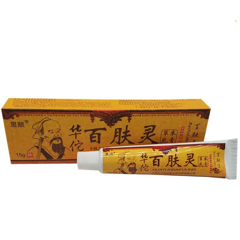 Huatuo Baifuling Cream Натуральный растительный экстракт Мягко и нераздражающий Skin Мазь