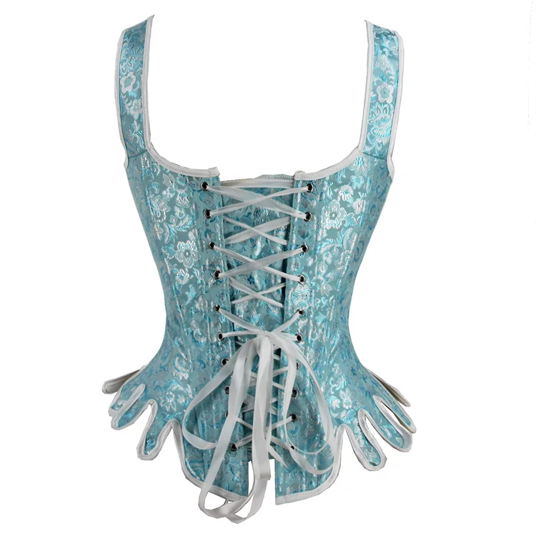 Женский винтажный Готический корсет-бюстье с бретельками и стальными косточками