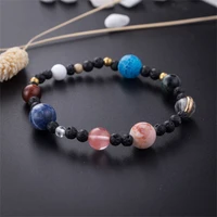 hand braided natural stone beads bracelets for women men galaxy planet beaded yoga bracelet jewelry wristbands pulseras mujer