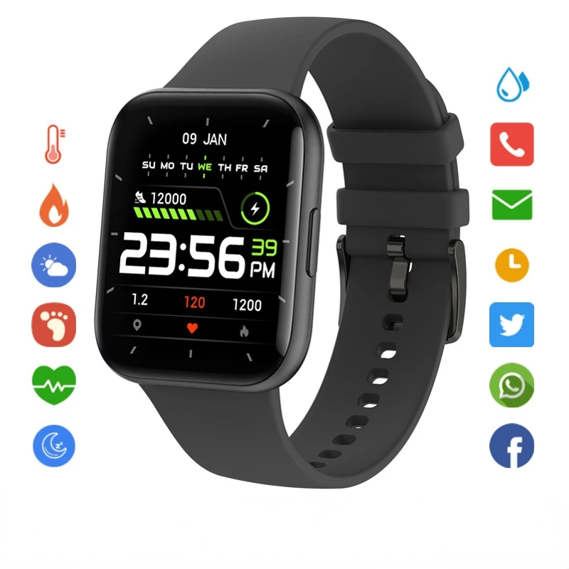 

Smart Watch Men Full Touch Screen Sport Fitness Heart Rate Watch IP68 Waterproof Bluetooth Smartwatch Women for Xiaomi Huawei