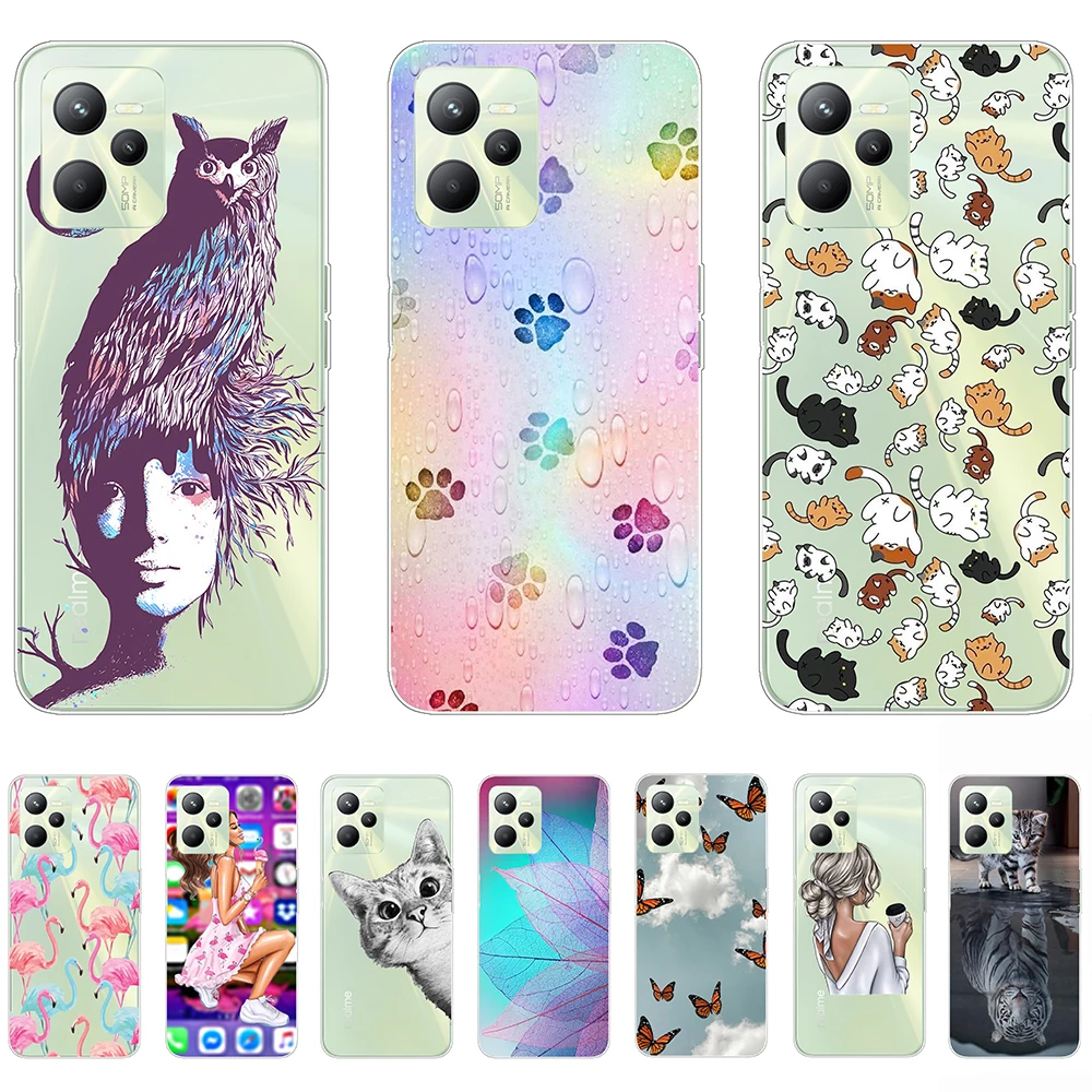 

Case for Realme C35 Transparent Luxury Silicon Clear Women's Back Cover RMX3511 Ultra-thin shockproof Soft Tpu Bumper 6.6inch