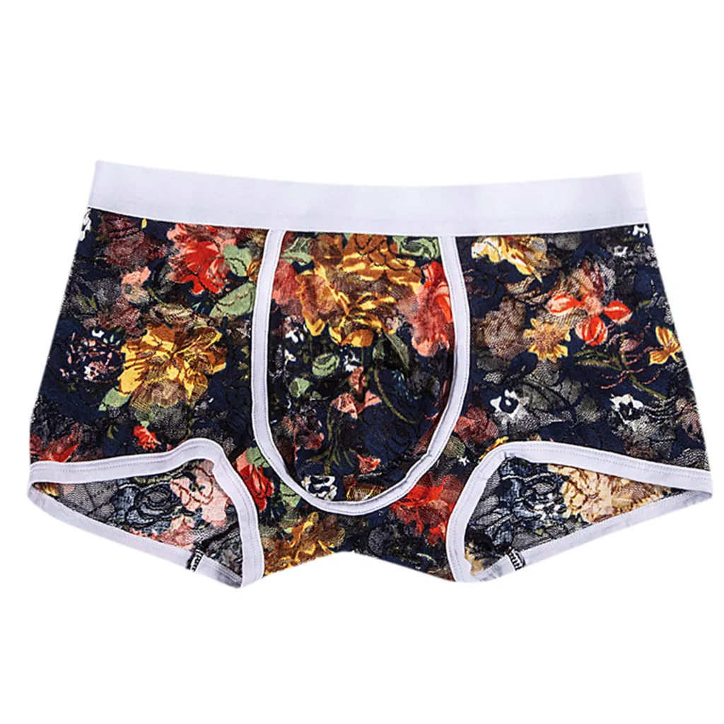 

Трусы-боксеры мужские кружевные, дышащее нижнее белье, пикантные трусы