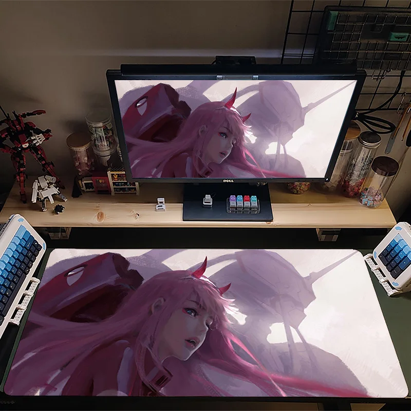 

Zero Two Darling In The Franxx Pink Large Gaming Mouse Pad XXL Anime Kawaii Girl Mousepad XL Rubber Computer Keyboard Desk Mat