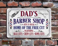 custom wood appearance metal bar signdads barber shop sign vintage design