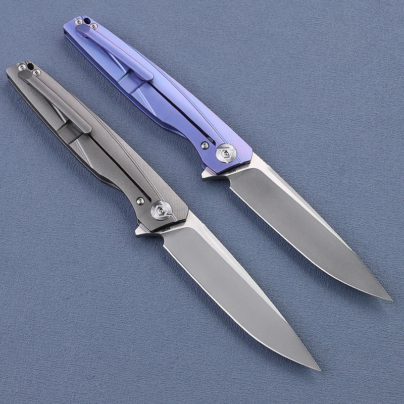 Фото RIKE803 Складной Kinfe для мужчин Survival TC4 Ручные инструменты Самооборона Флиппер Zero M390 Стальной Военный Тактический Мини Карманный EDC №3