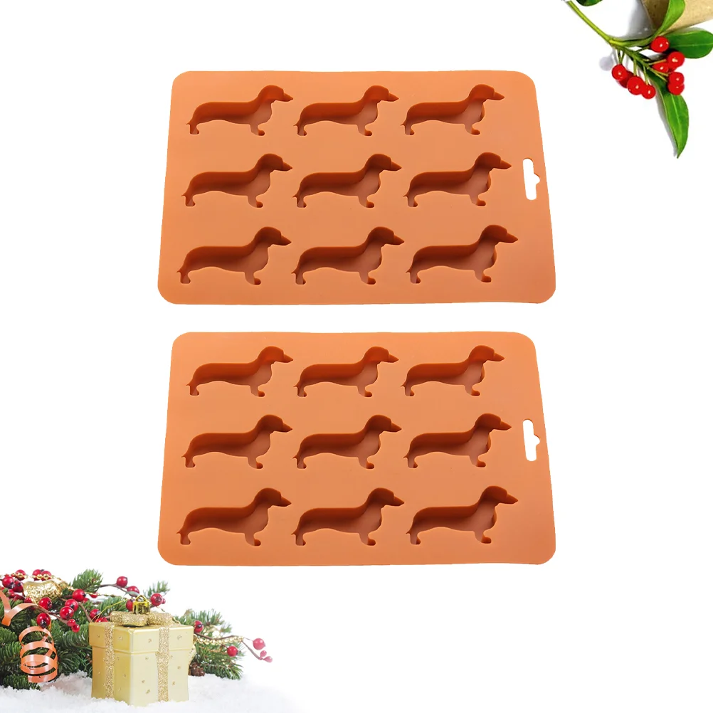 

2 PCS Serving Tray Round Dog Ice Cube Tray Whisky Dog Shape Ice Cube Ice Cube Tray Dog Chocolate Mold