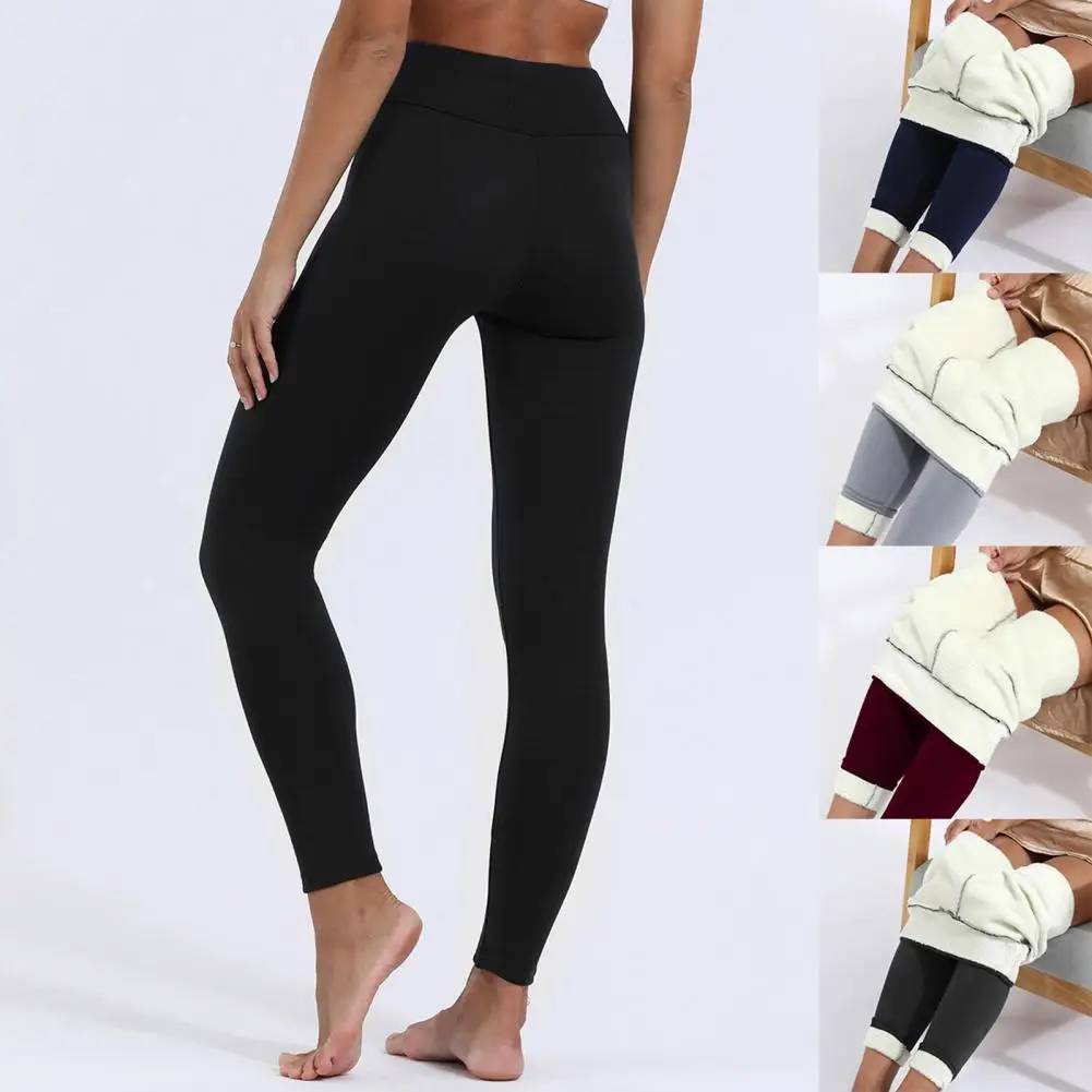 

Однотонные эластичные женские брюки, теплые плотные бархатные леггинсы с высокой талией для осени и зимы