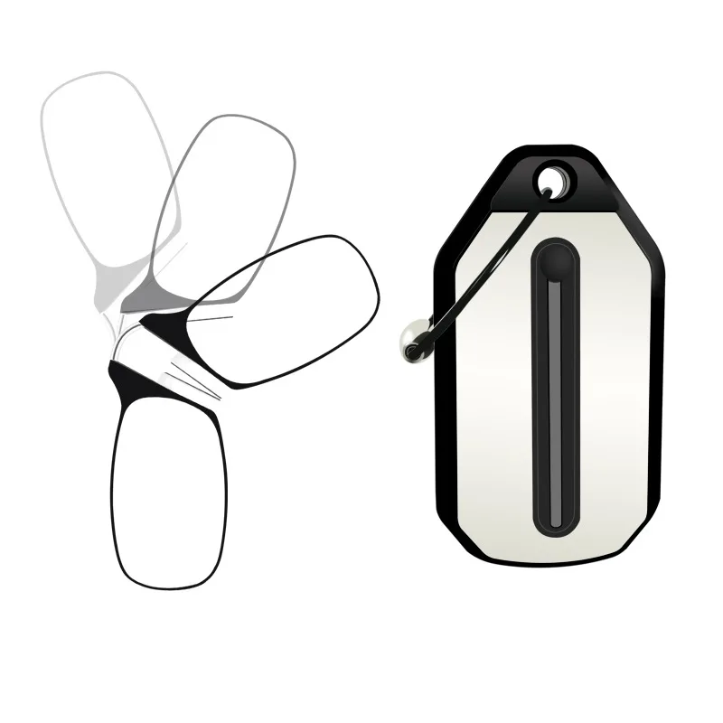 

Folding Clip Nose Reading Glasses Mobile Phone Hanging Key Ring Ultra-light Diopter Smart Mini Portable Presbyopia Reading Glass