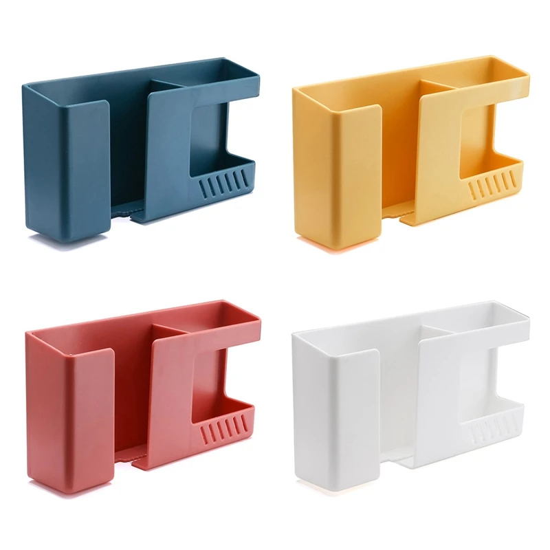 

Multifunctional Wall-mounted Tv Remote Control Storage Box Free Punching Seamless Bathroom Bedroom Wall Debris Storage Bracket