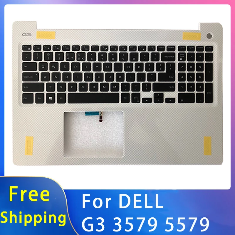 New For Dell G3 3579 5579 Shell Replacemen Laptop Accessories Palmrest/Keyboard White With Backlight