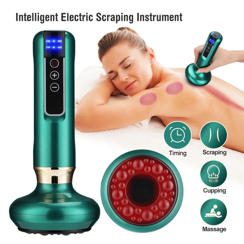 

Медицинские китайские электрические вакуумные баночки для массажа тела, масажеры для тела, соскабливания, антицеллюлитная терапия гуаша, бытовая техника