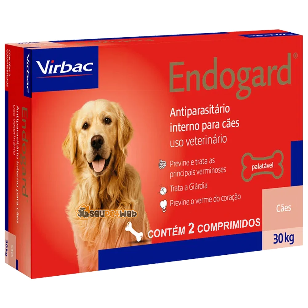 

Vermífugo Endogard Virbac 30 Kg Dogs Box 02 Tablets