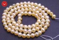 qingmos 4 5mm round natural pink round freshwater loose pearl beads for jewelry making necklace or bracelet diy strands 14