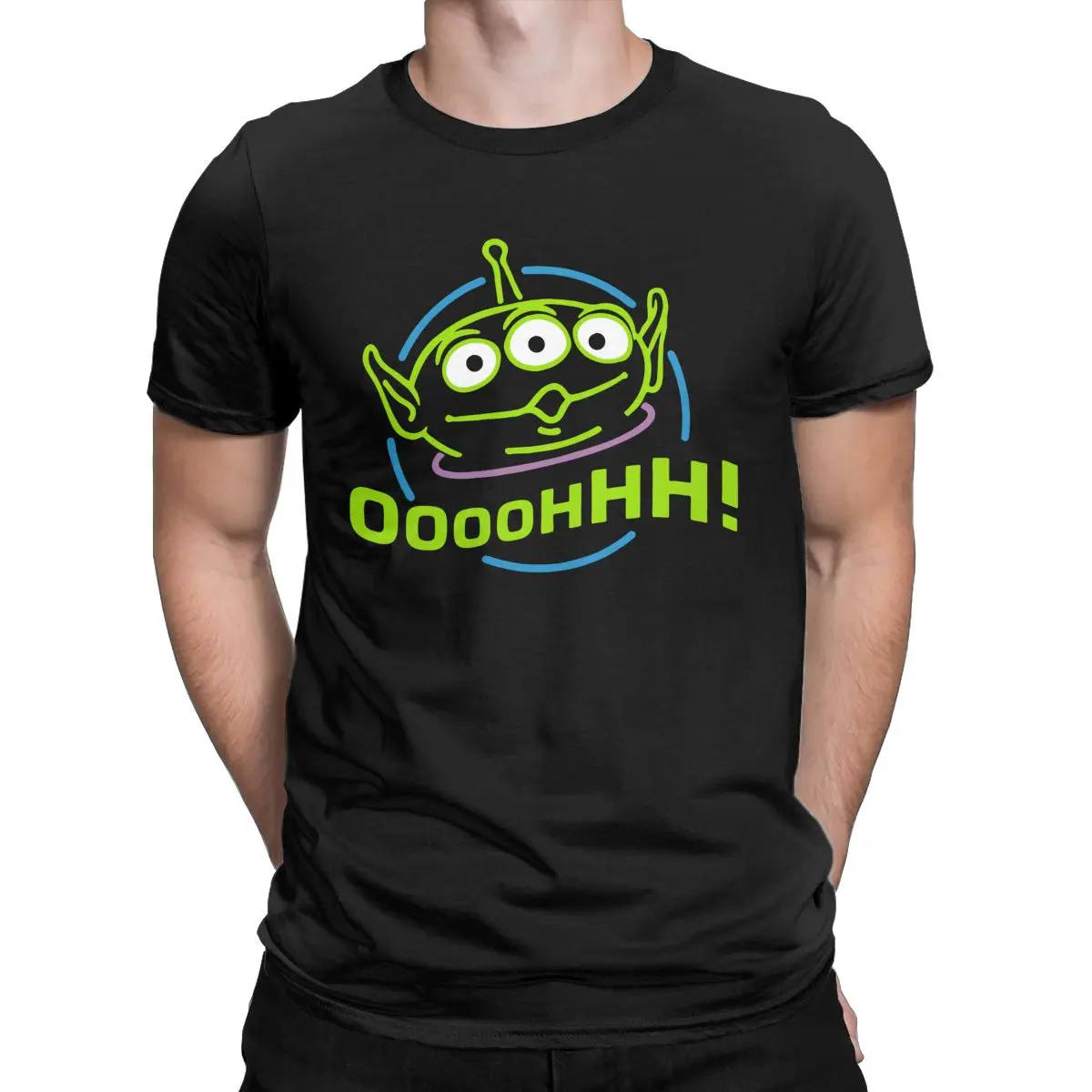Disney Oooohhhhhh! Alien T-Shirts Men Toy Story Fashion Cotton Tee Shirt Crew Neck Short Sleeve T Shirt Graphic Printed Tops