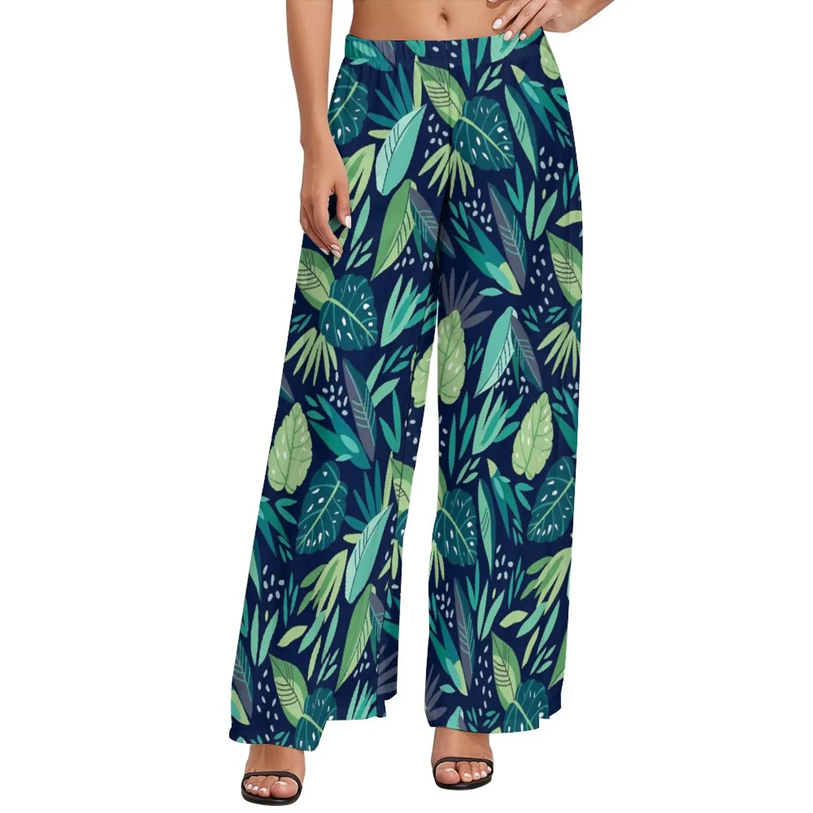 

Женские широкие брюки в стиле Харадзюку, с высокой талией и эластичным поясом