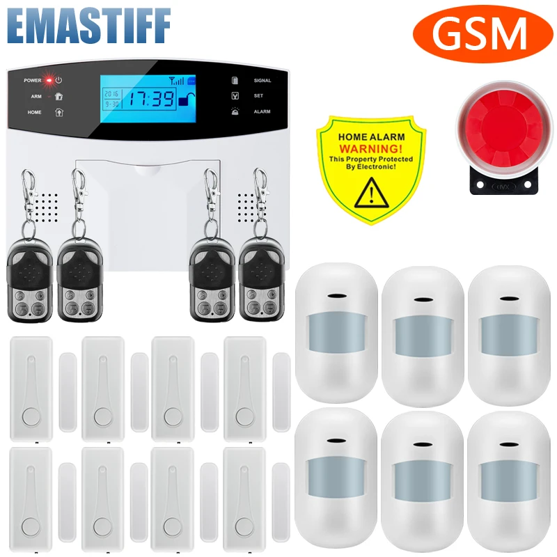 

M2B LCD Keyboard RU/SP/EG Voice Wireless SMS Home GSM Alarm system House intelligent auto Burglar Door Security Alarm Systems