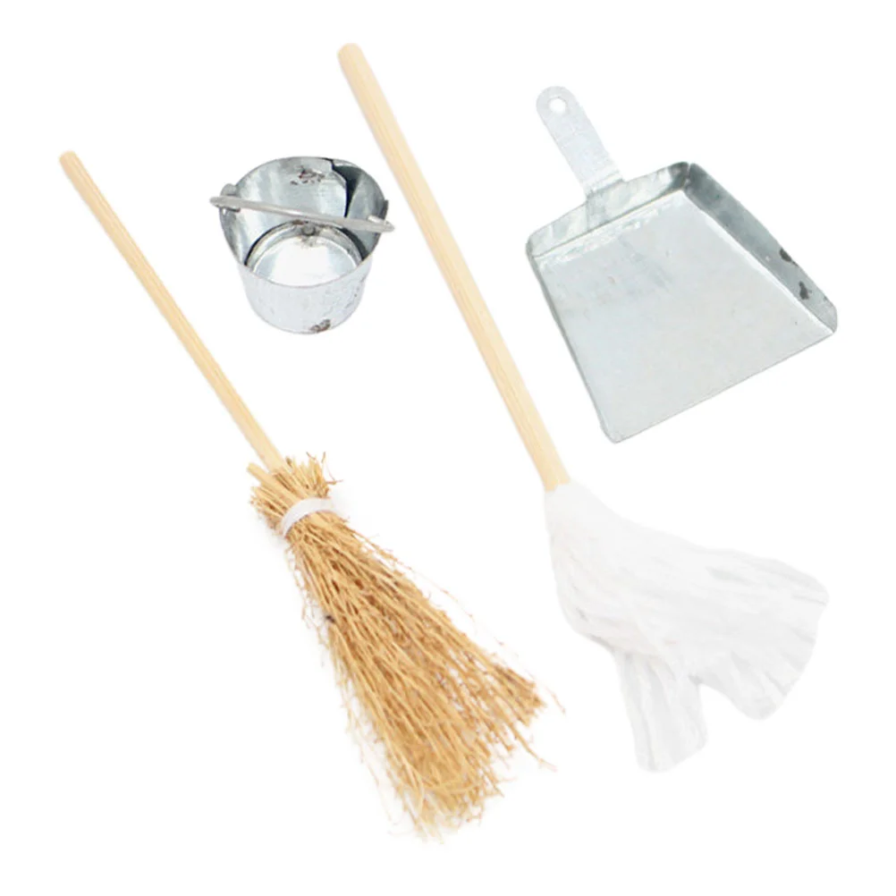 Комбинированный дом метла мини-аксессуары модель мебели из смолы инструменты