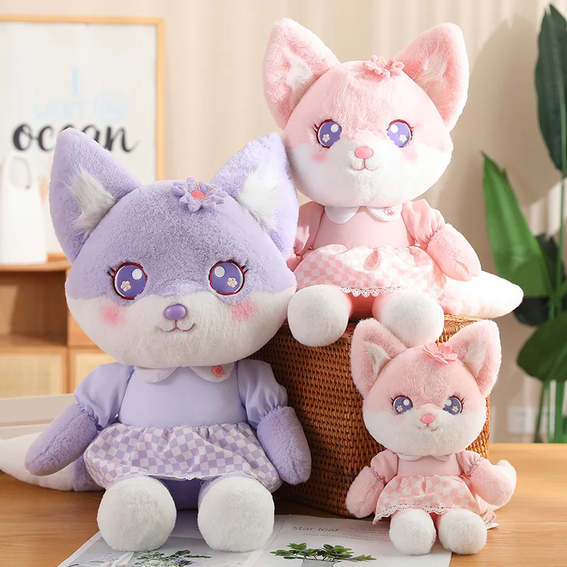 

35/55/68cm New Cute Fox Plush Toys Stuffed Animal Fox Soft Dolls Pillow Toys for Kids Girls Girlfriend Birthday Gifts Home Decor