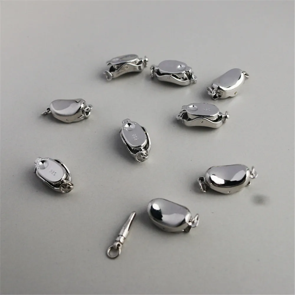 

Copper bag gold white gold color accessories/insert rod buckle buckle 7*14mm necklace bracelet button DIY accessories