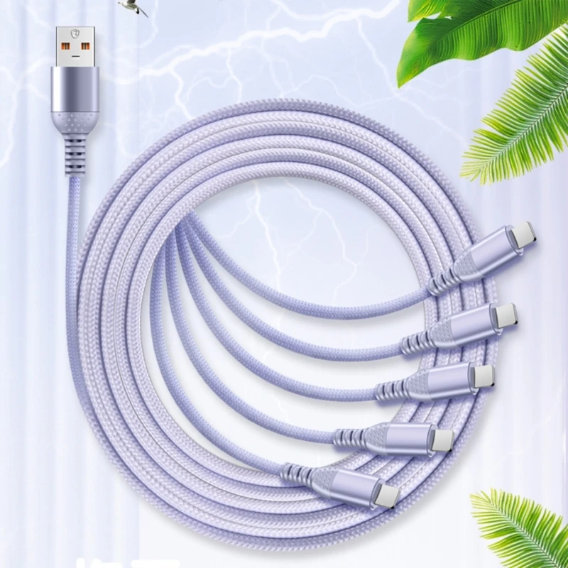 Универсальный зарядный кабель Разветвитель USB C Многофункциональный 5 в 1 типа