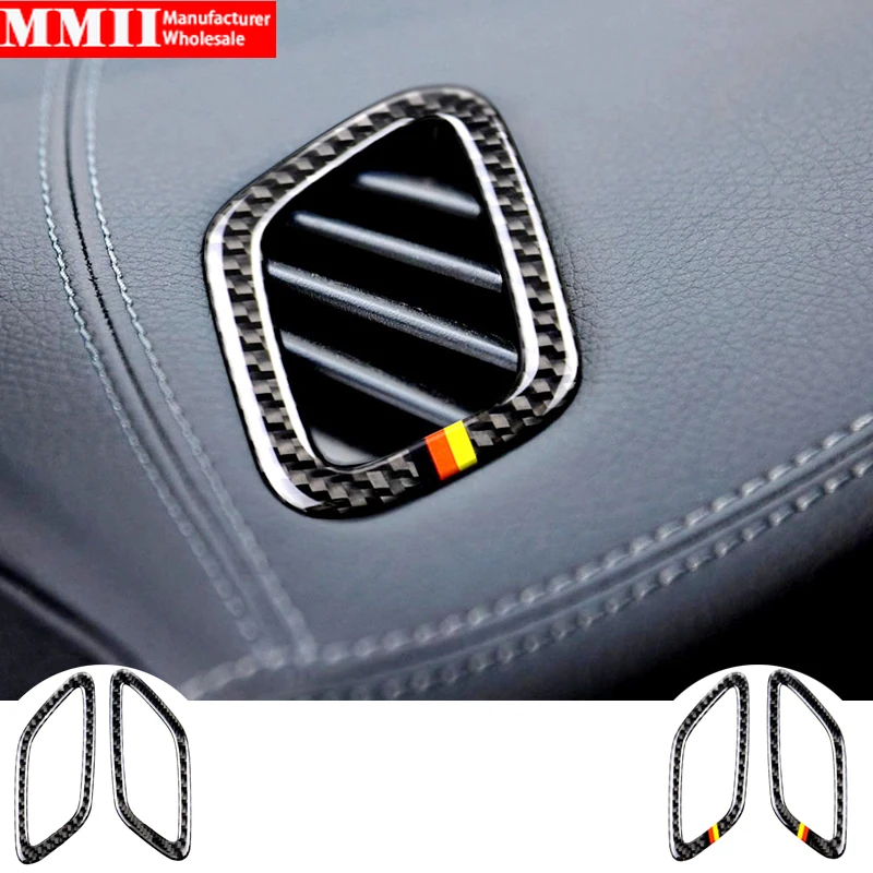

Carbon Fiber Dashboard Air Outlet Frame Auto Sticker For mercedes A Class 2013-2018 CLA 2014-2018 GLA 2015-2018 car accessories