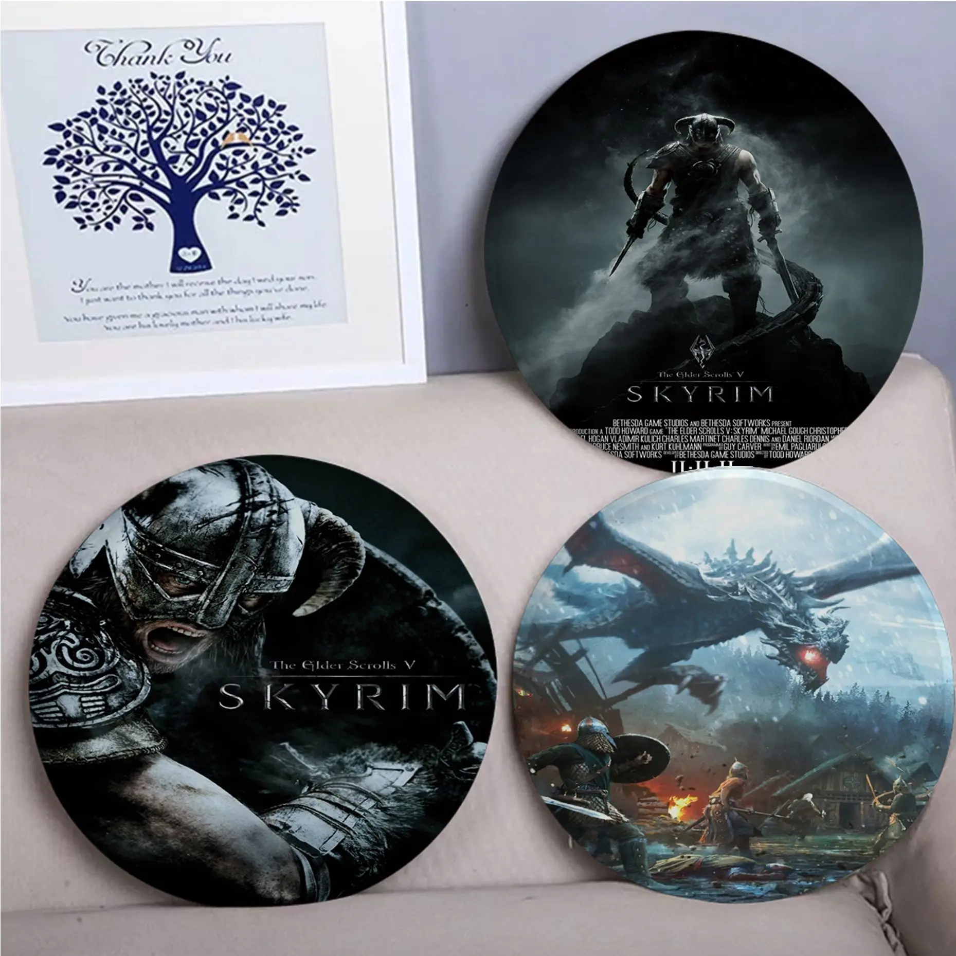 

Scrolls V Skyrim Tie Rope Chair Mat Soft Pad Seat Cushion For Dining Patio Home Office Indoor Outdoor Garden Buttocks Pad