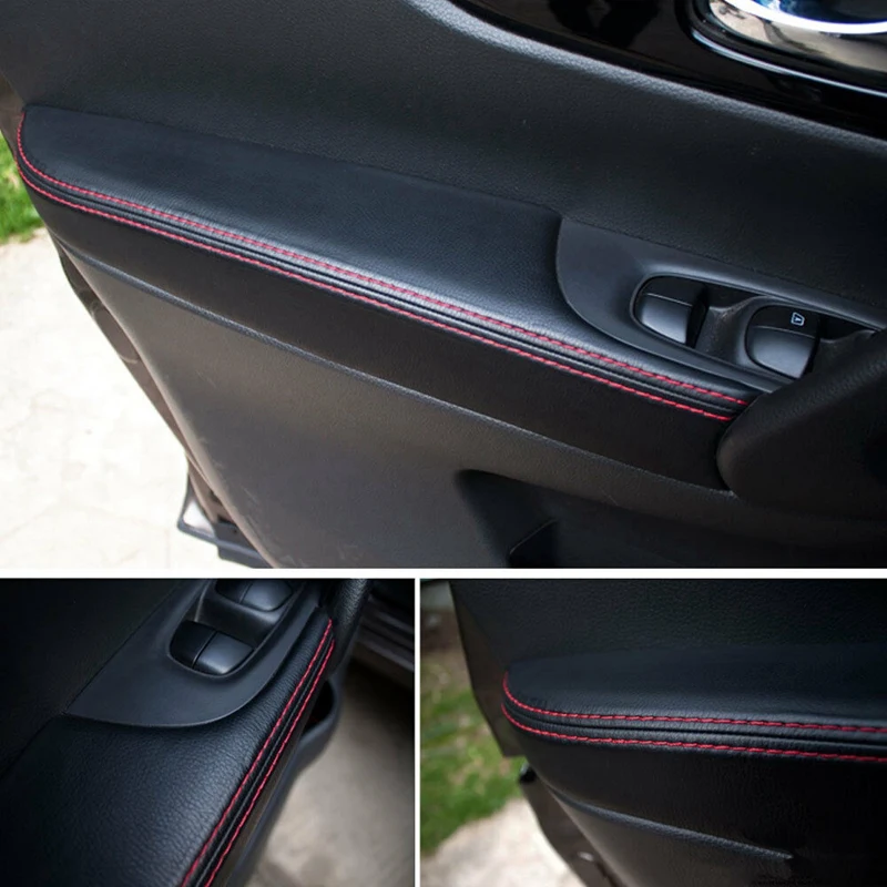 Из искусственной кожи Внутренняя дверь подлокотника панели обшивки для Nissan Qashqai