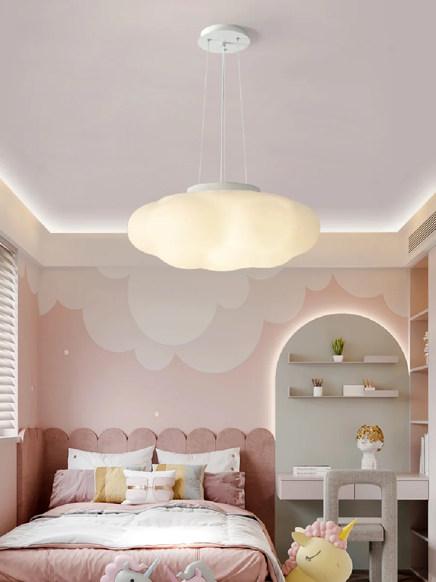 

Modern bedroom chandelier girls room lamp cream style homestay inn restaurant lamp ceiling cloud lamp