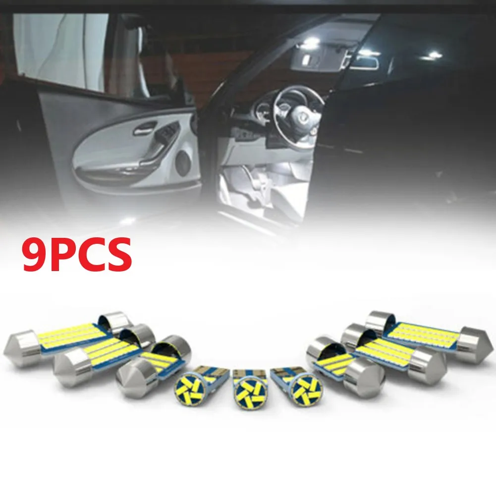 

9PCS Car LED Canbus Interior Light Bulb White Kit For TOYOTA Tundra 2000-2005 High Quality Interior Lighting