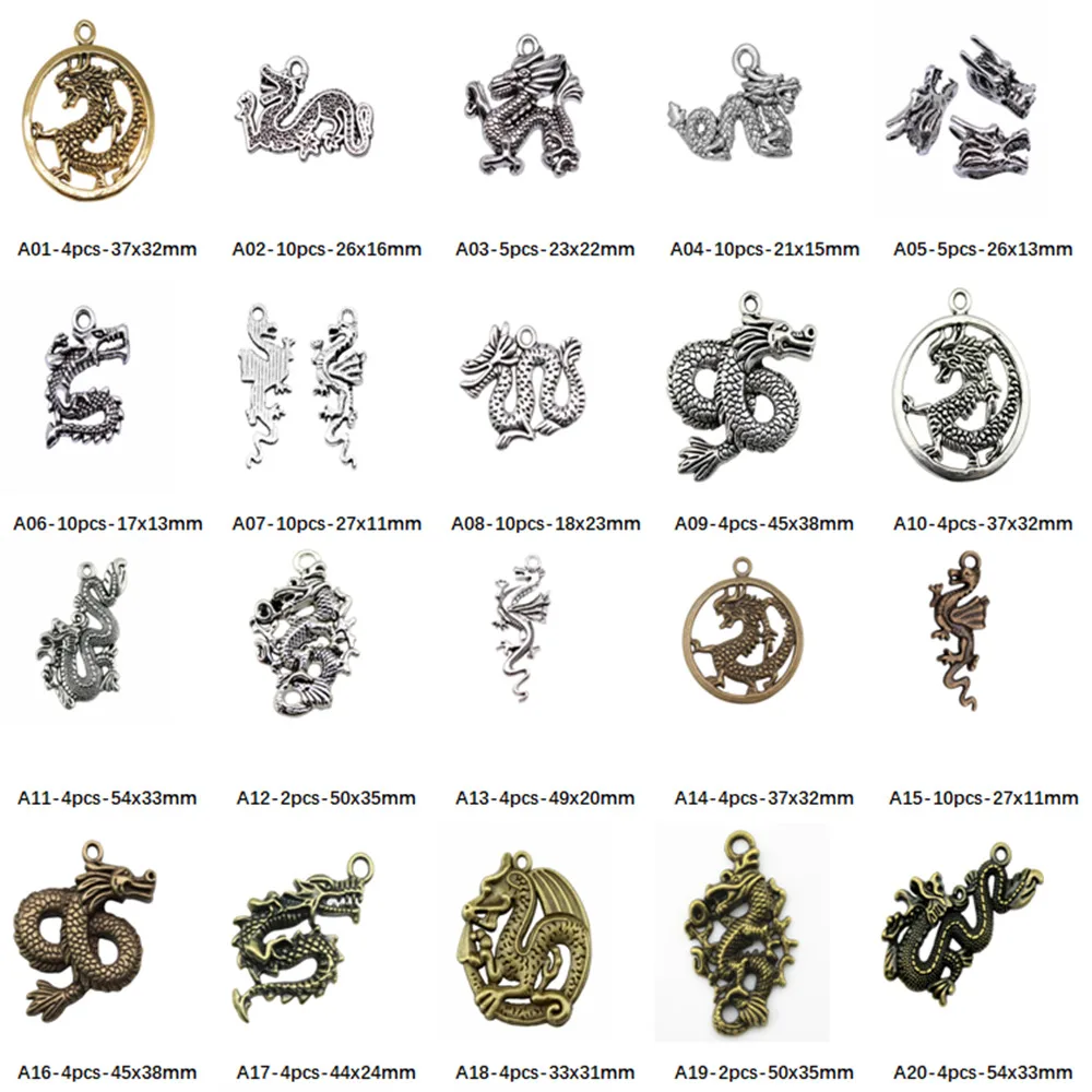 

Dragon Charms For Jewelry Making Accessori Decor Diy