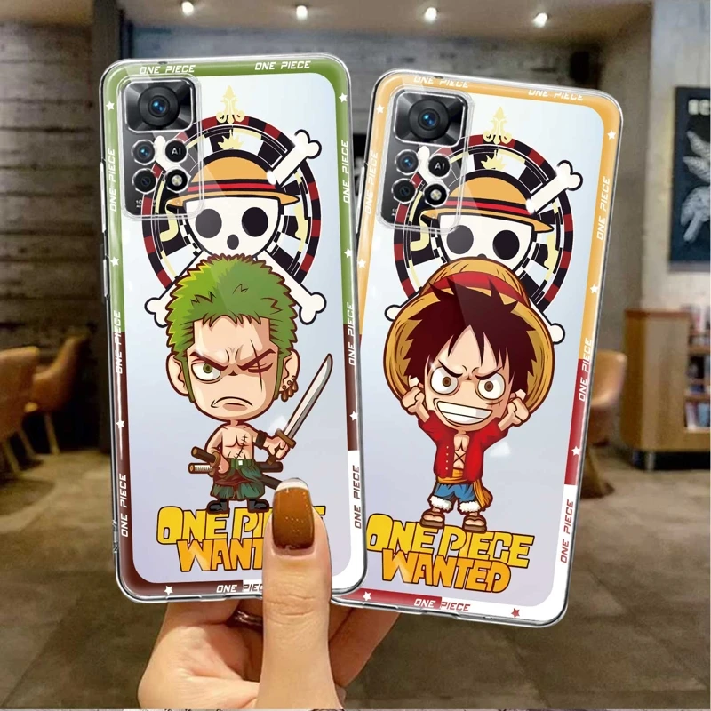 

For Xiaomi Redmi 12C 9A 9C 9 10C 9T K40 Pro Redmi9 Case Transparent One Piece Anime