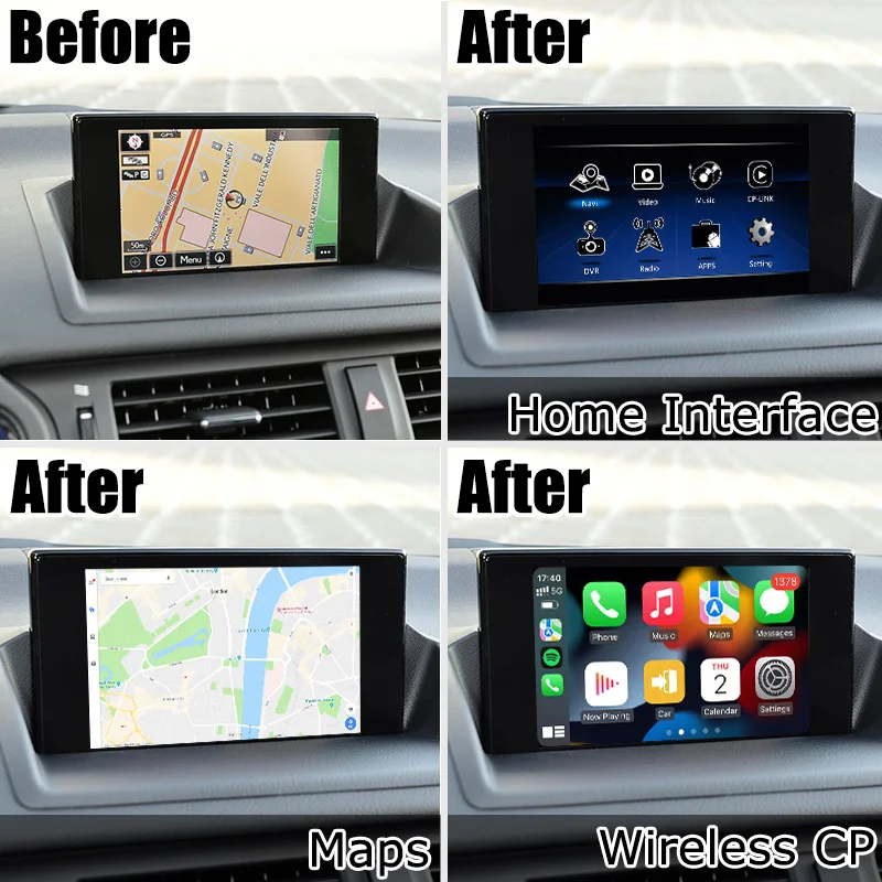 Android/беспроводной интерфейс CP AA для Lexus CT200h CT 2014-2019 и т. д. видеоинтерфейс waze от Lsailt -